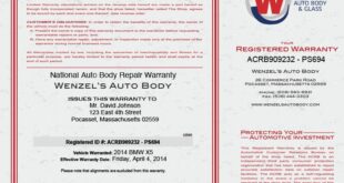 Auto Body Repair Warranty